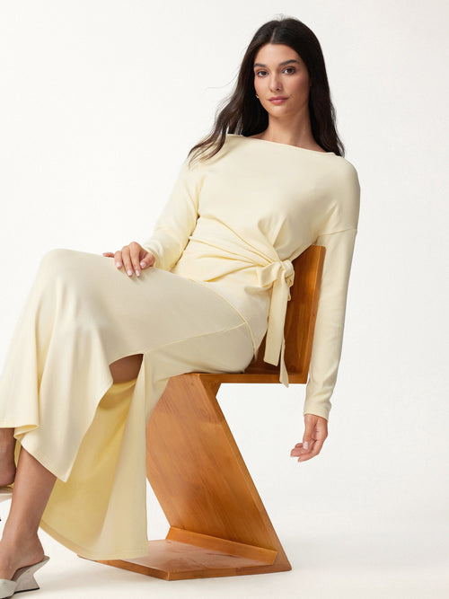 Boatneck Skirt Set