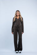 Textured Cardigan Set